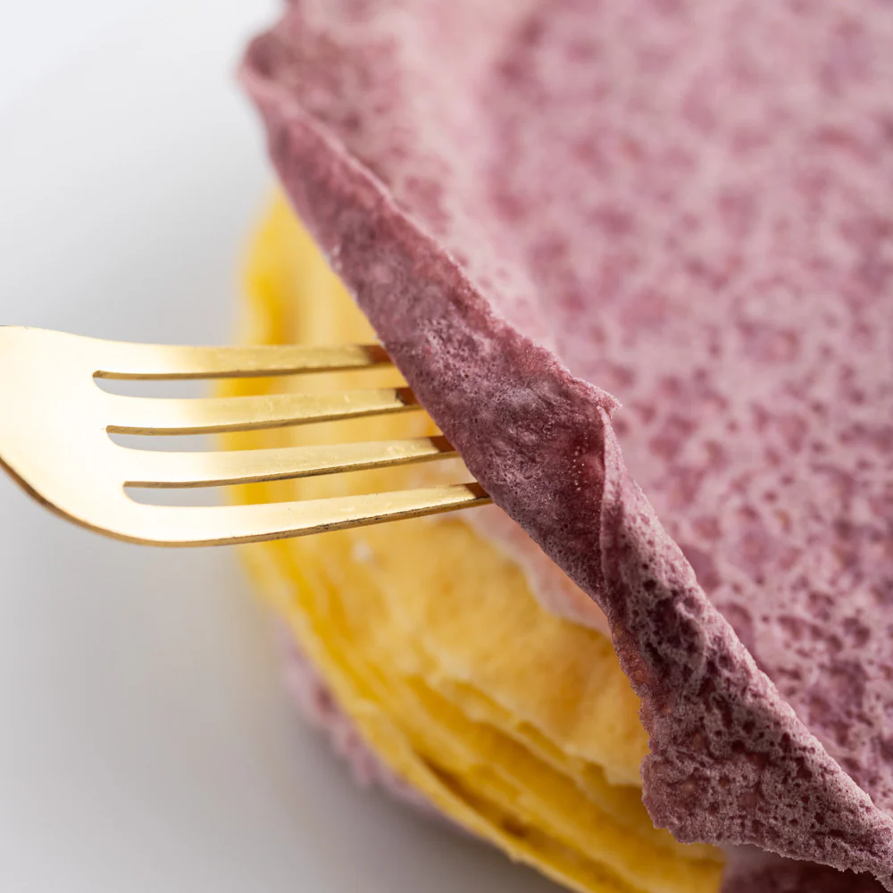 Freshippo Bakery Frozen Soymilk & Taro Mille Crepe Cake 500g - Image 5