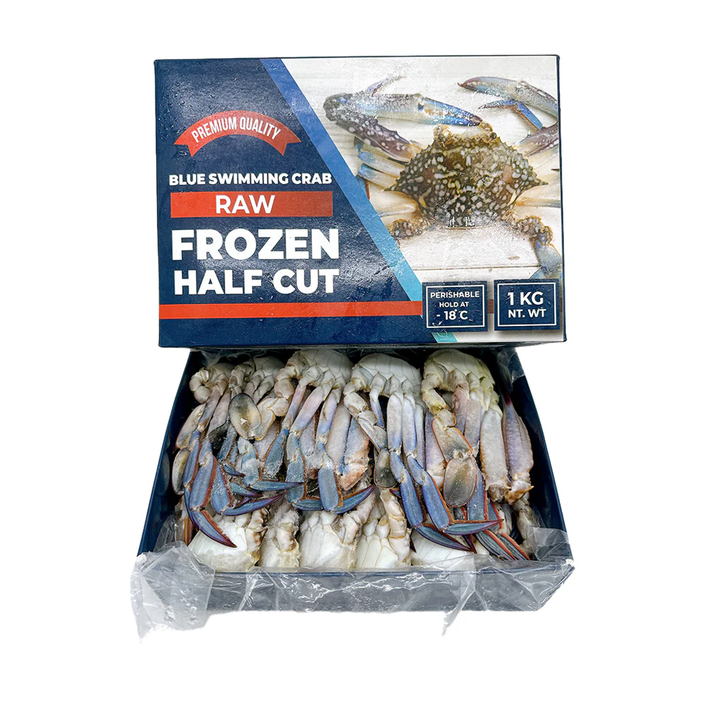 Frozen Blue Swimming Crab Half Cut - 1kg - Image 2