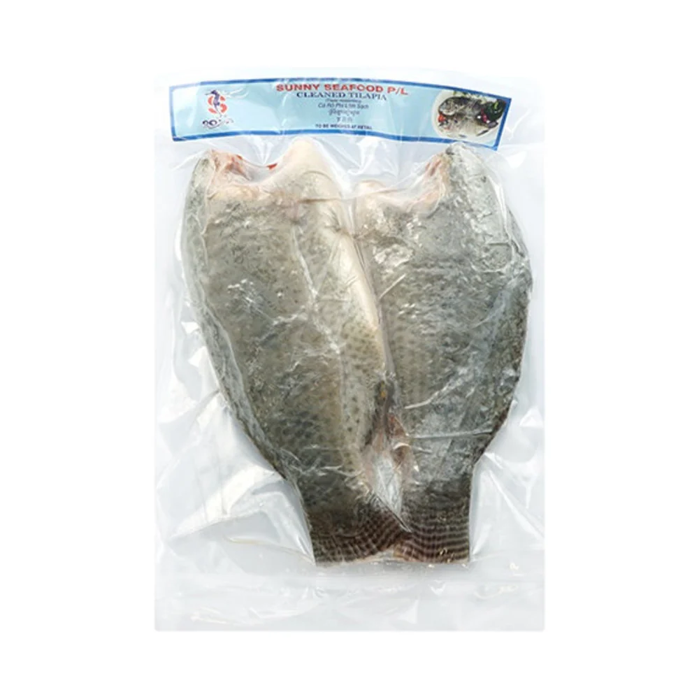Frozen Cleaned Black Tilapia (Headless, Scaled & Gutted) 900g – Whole Tilapia Fish - Image 2