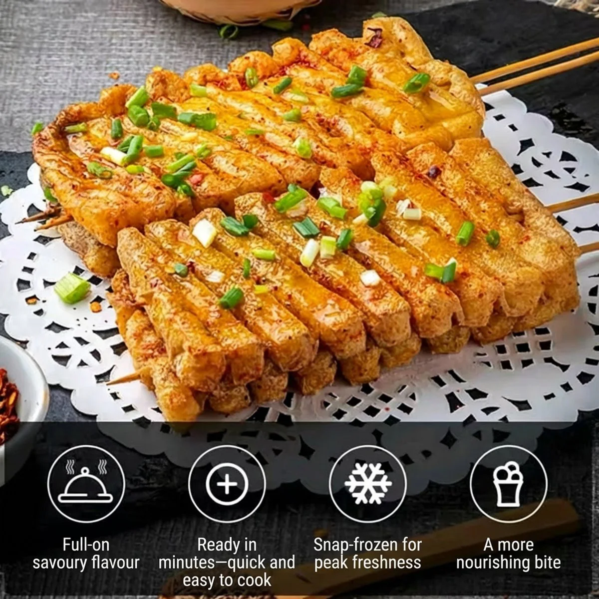 Frozen Fried Tofu Skewers 500g - Image 2