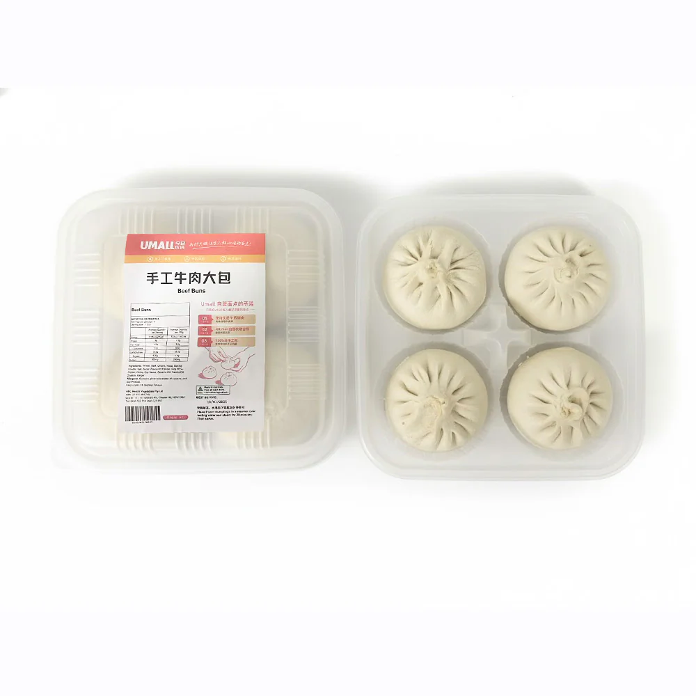 Frozen Handcrafted Large Beef Buns - 4 Pieces