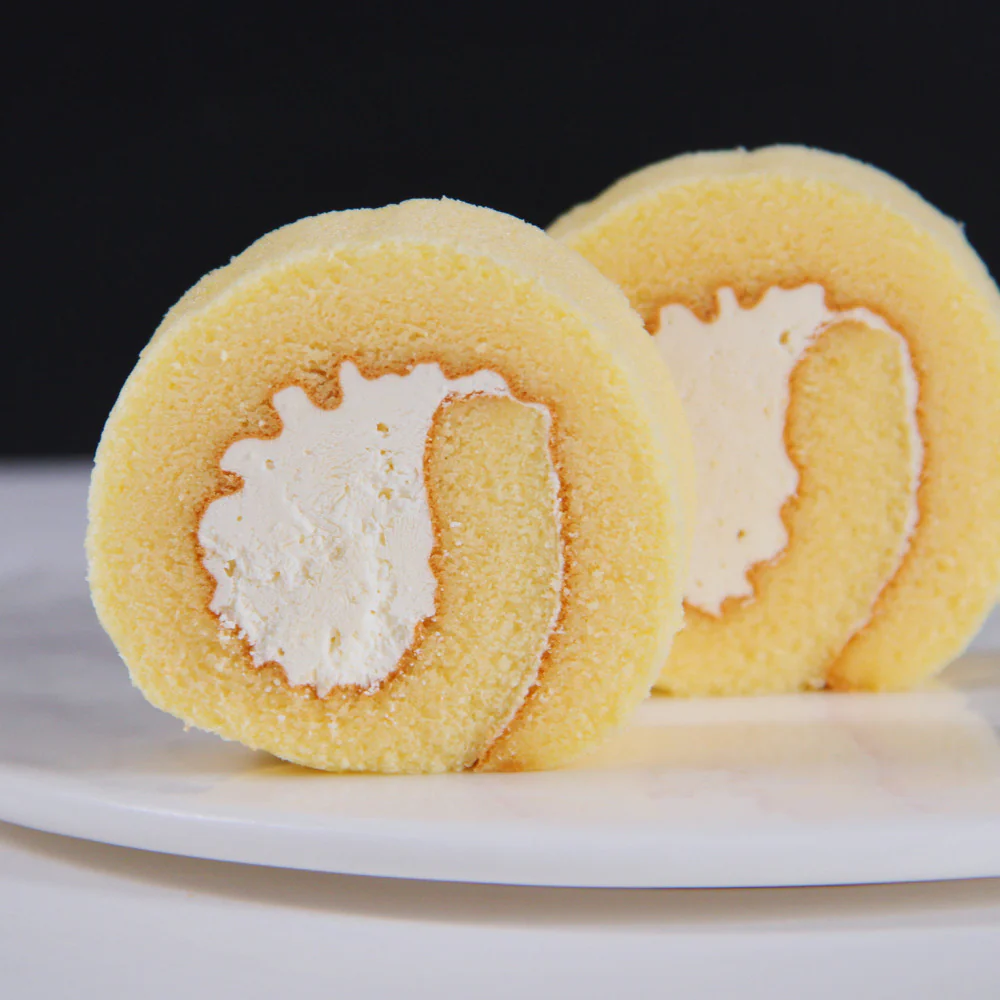Frozen Japanese-Style Mini Swiss Roll 200g - Cream-Filled Sponge Cake Roll - Image 2