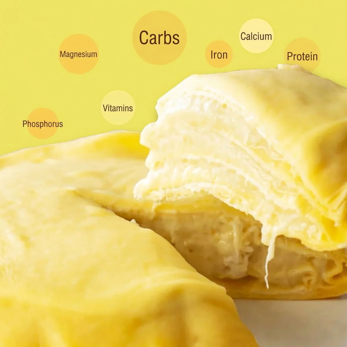Frozen Musang King Durian Mille Crepe Cake 450g – Durian Layer Cake - Image 5