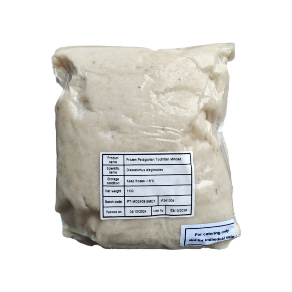 Frozen Patagonian Toothfish Mince 1kg - Ground Chilean Sea Bass