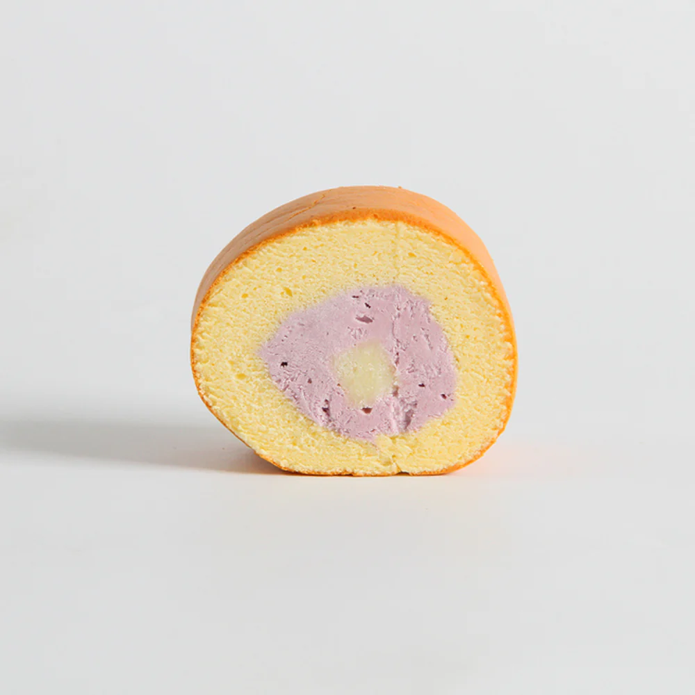 Frozen Taro Milk Swiss Roll Cake - 4 Pieces 190g - Image 2