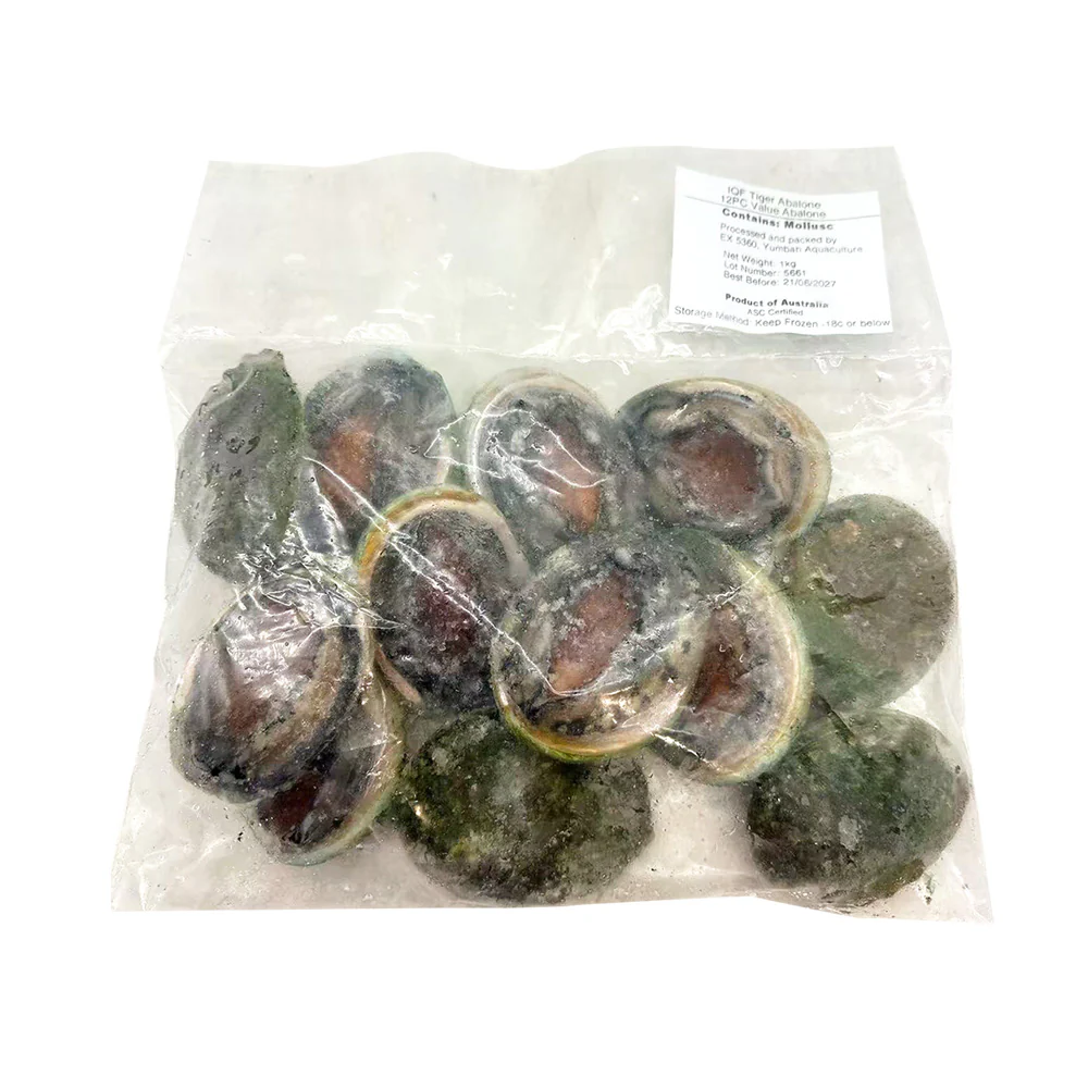 Frozen Tiger Abalone – 12 Pieces (1kg) - Wild-Caught Whole Shell-On Gourmet Seafood - Image 3