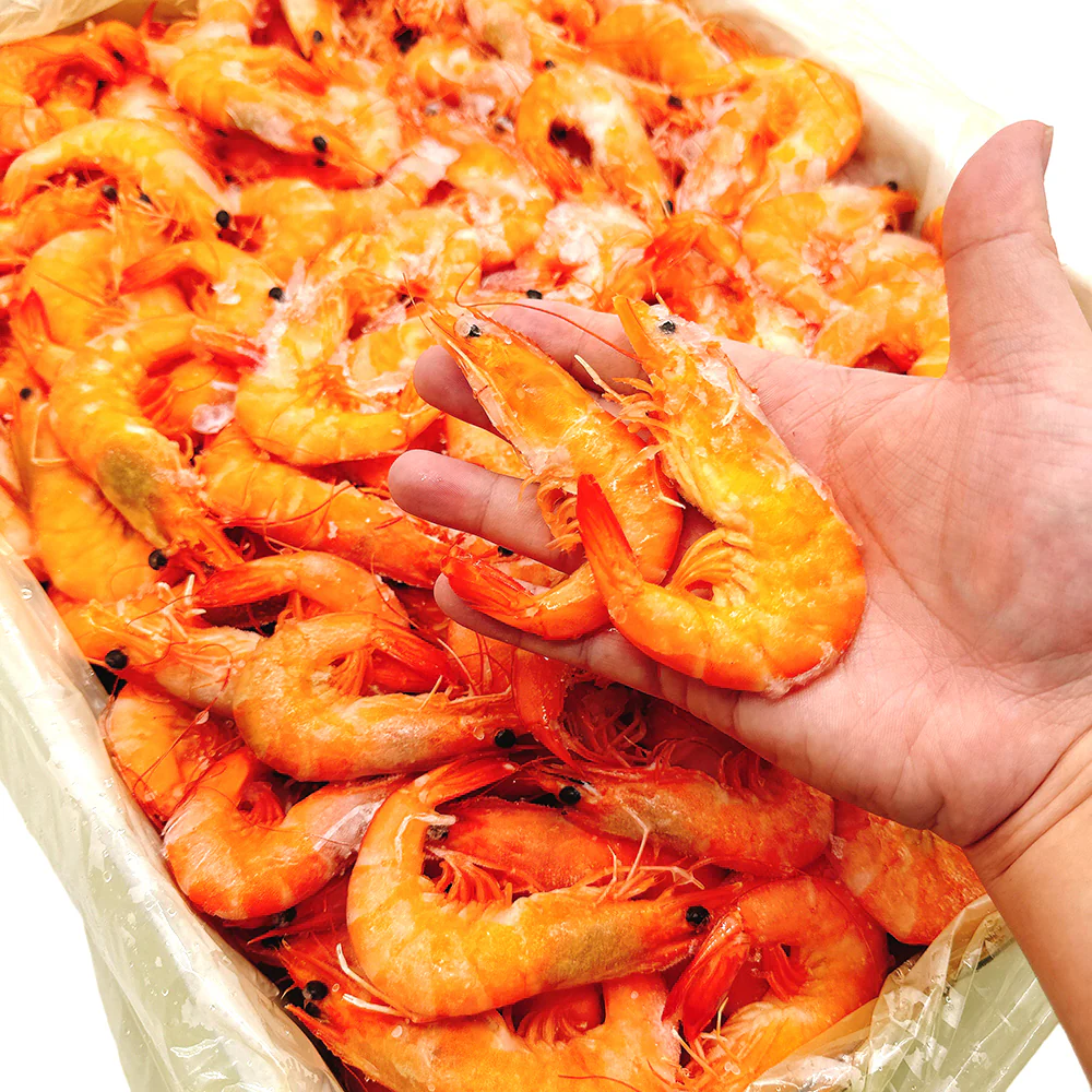 Frozen Whole Cooked Vannamai Prawns - Small Size, 51-80pcs, 5kg - Image 2