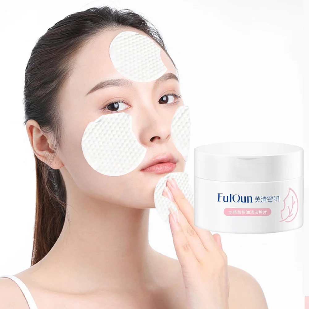 FulQun Salicylic Acid Oil Control Cleaning Cotton Pads - 50 Pieces - Image 2