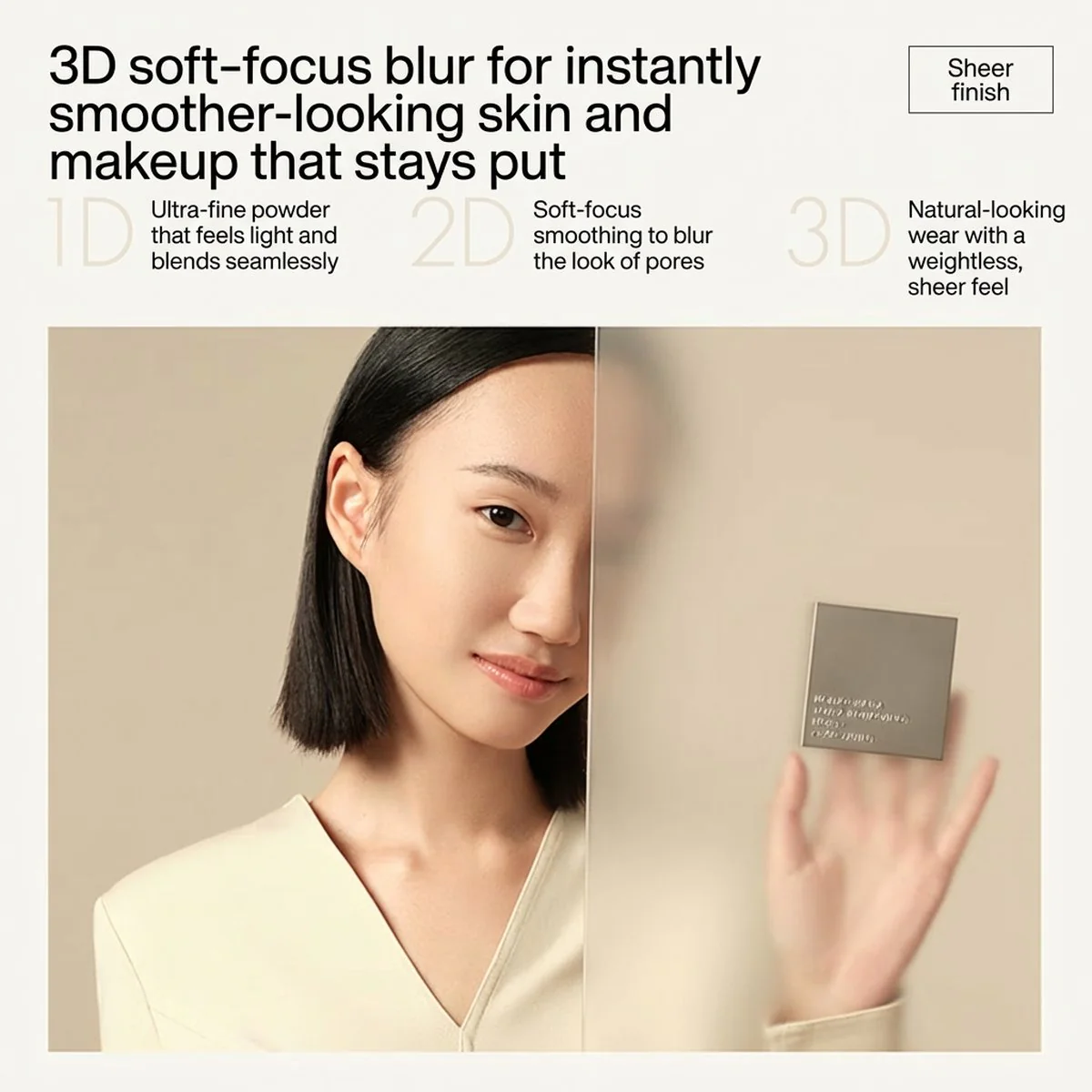 Funny Elves Soft-Focus Pressed Powder - NU20 Brightening, 3.5g - Image 3