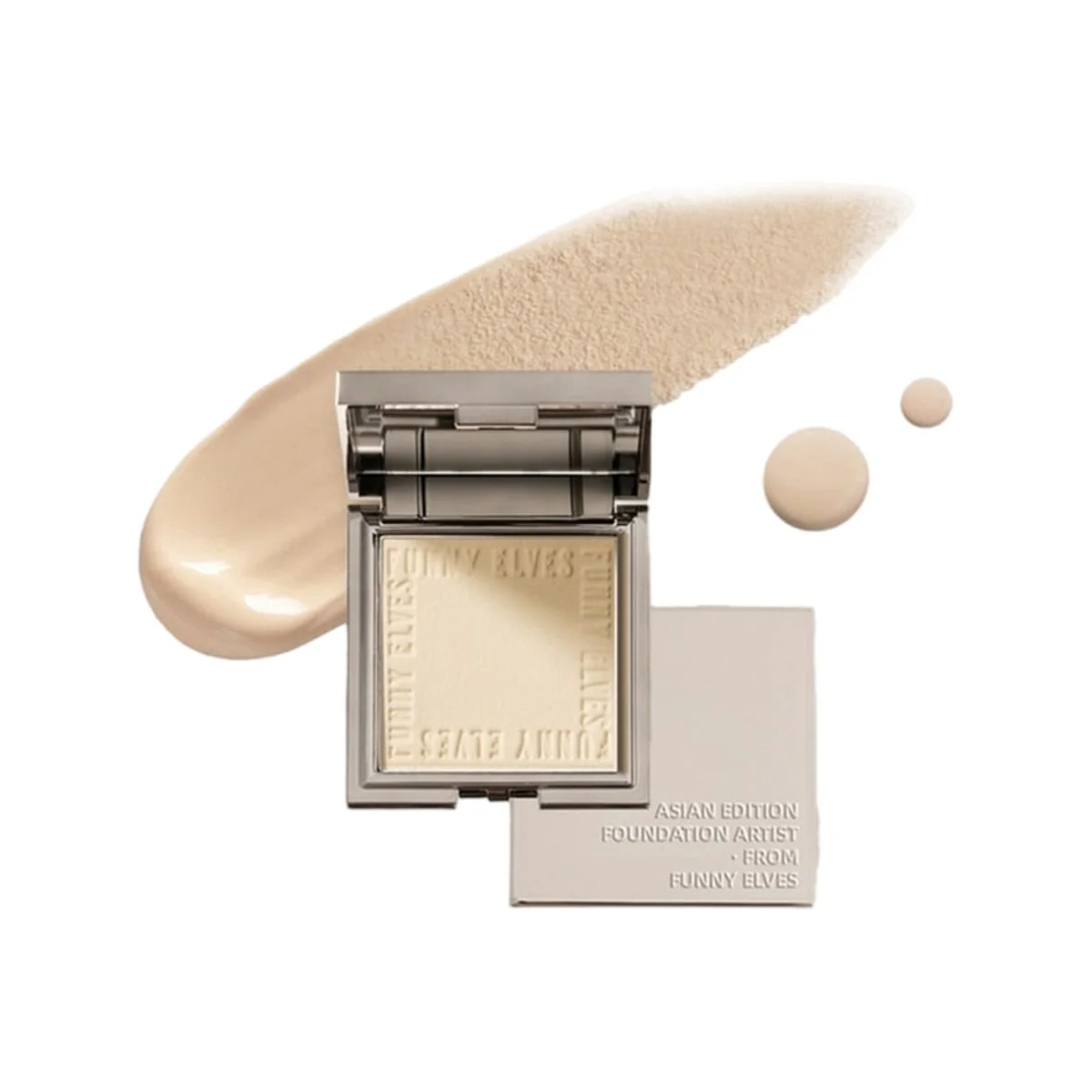 Funny Elves Soft-Focus Pressed Powder - NU20 Brightening, 3.5g - Image 5
