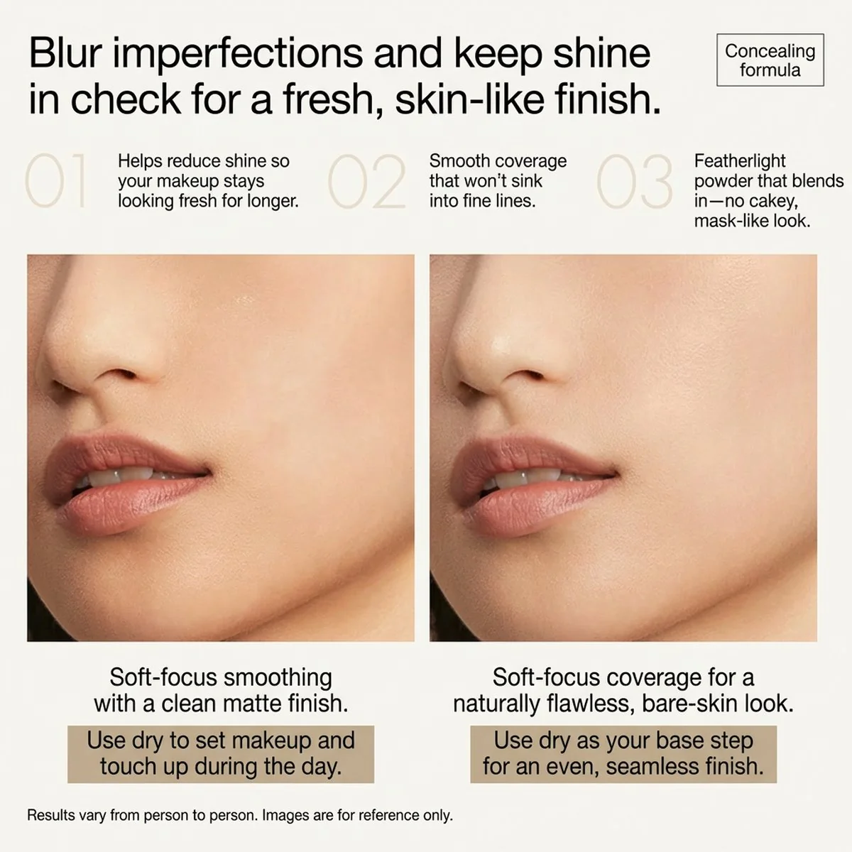FUNNY ELVES Soft-Focus Setting Powder #NU20 Brightening Sheer 7g - Image 3