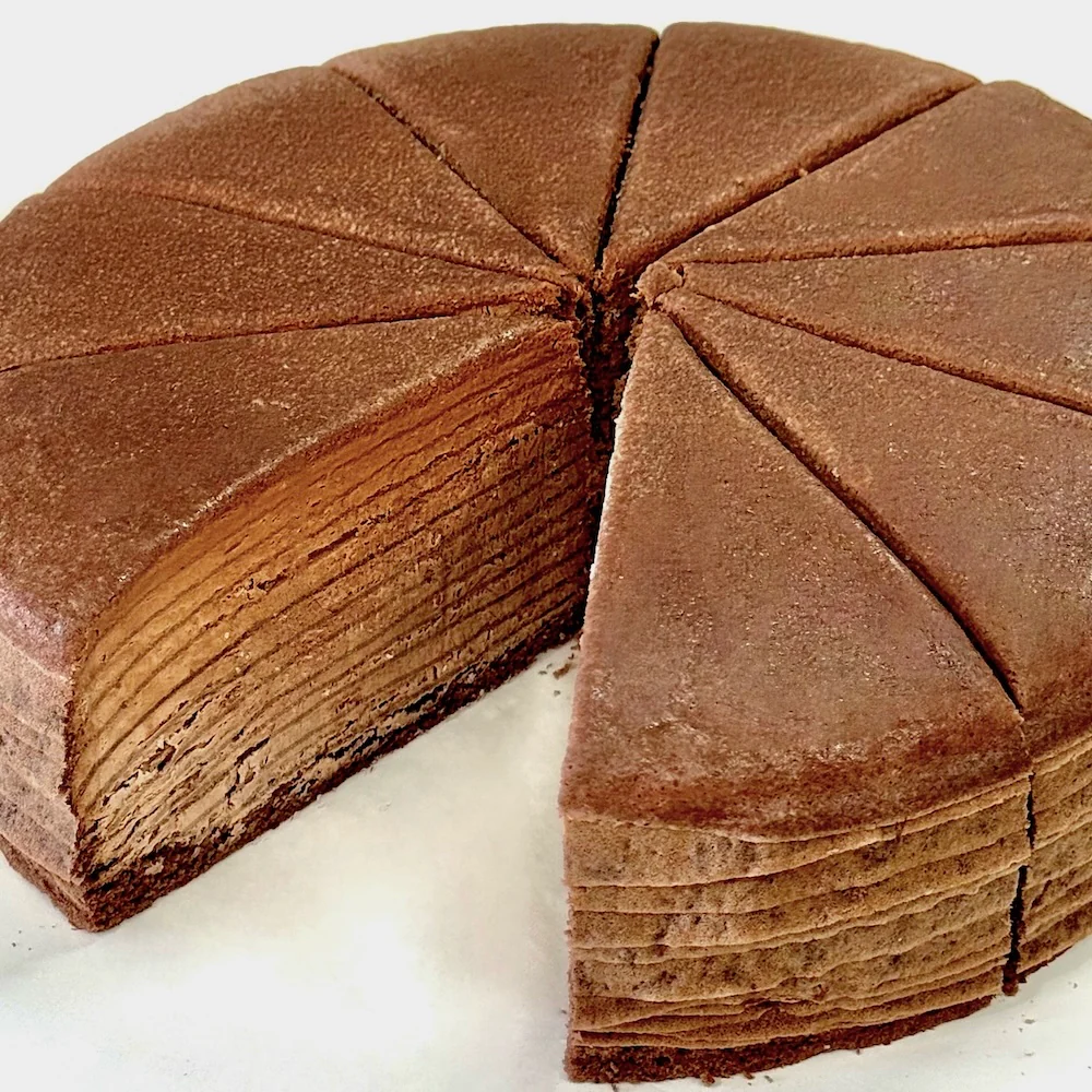G-LAB Chocolate Mille Crepe Cake - 120g - Image 2