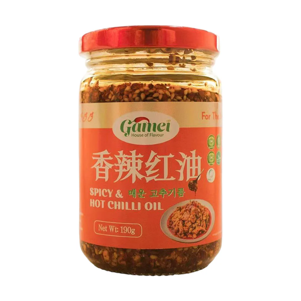 Gamei Spicy Hot Chilli Oil 190g - Chinese-Style Chilli Oil