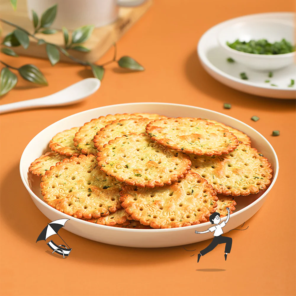 Garden Pop-Pan Spring Onion Crackers - 225g - Image 2
