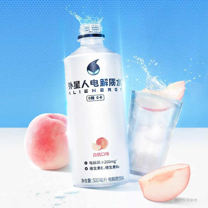 Genki Forest Alienergy Electrolyte Water Peach Flavor 500ml - Image 3