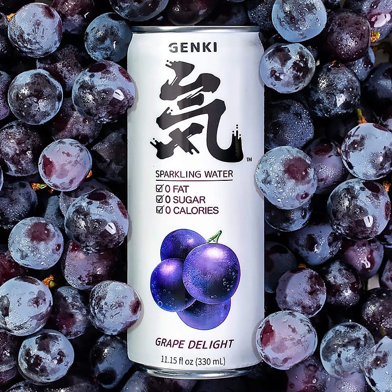 Genki Forest Grape Delight Sparkling Water - 330ml, 6 Cans - Image 3