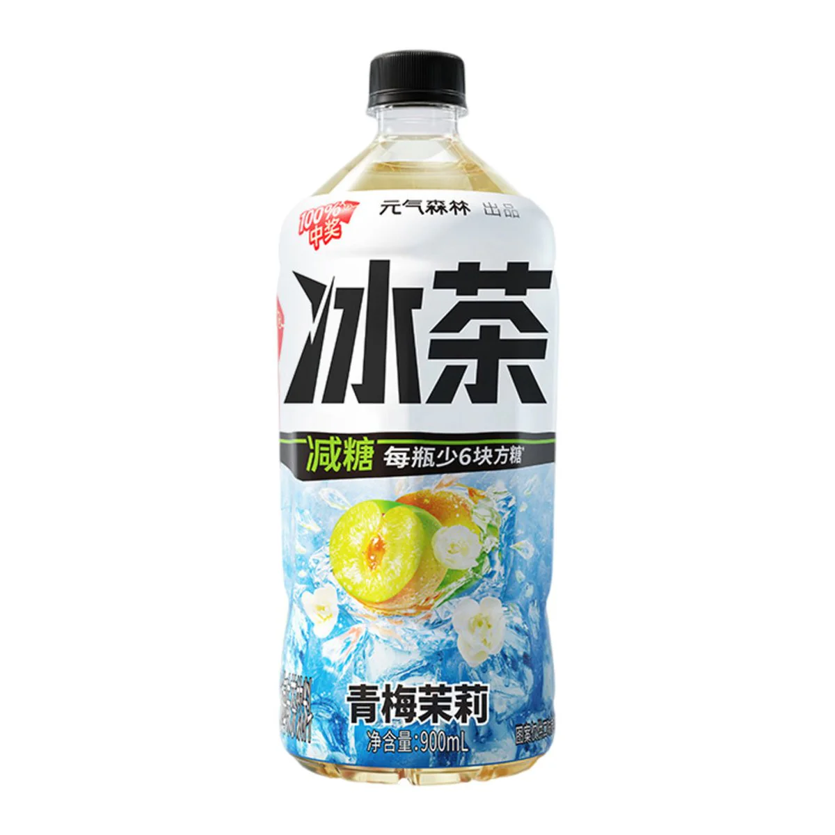 Genki Forest Green Plum & Jasmine Iced Tea 900ml x 12 Bottles - Image 4
