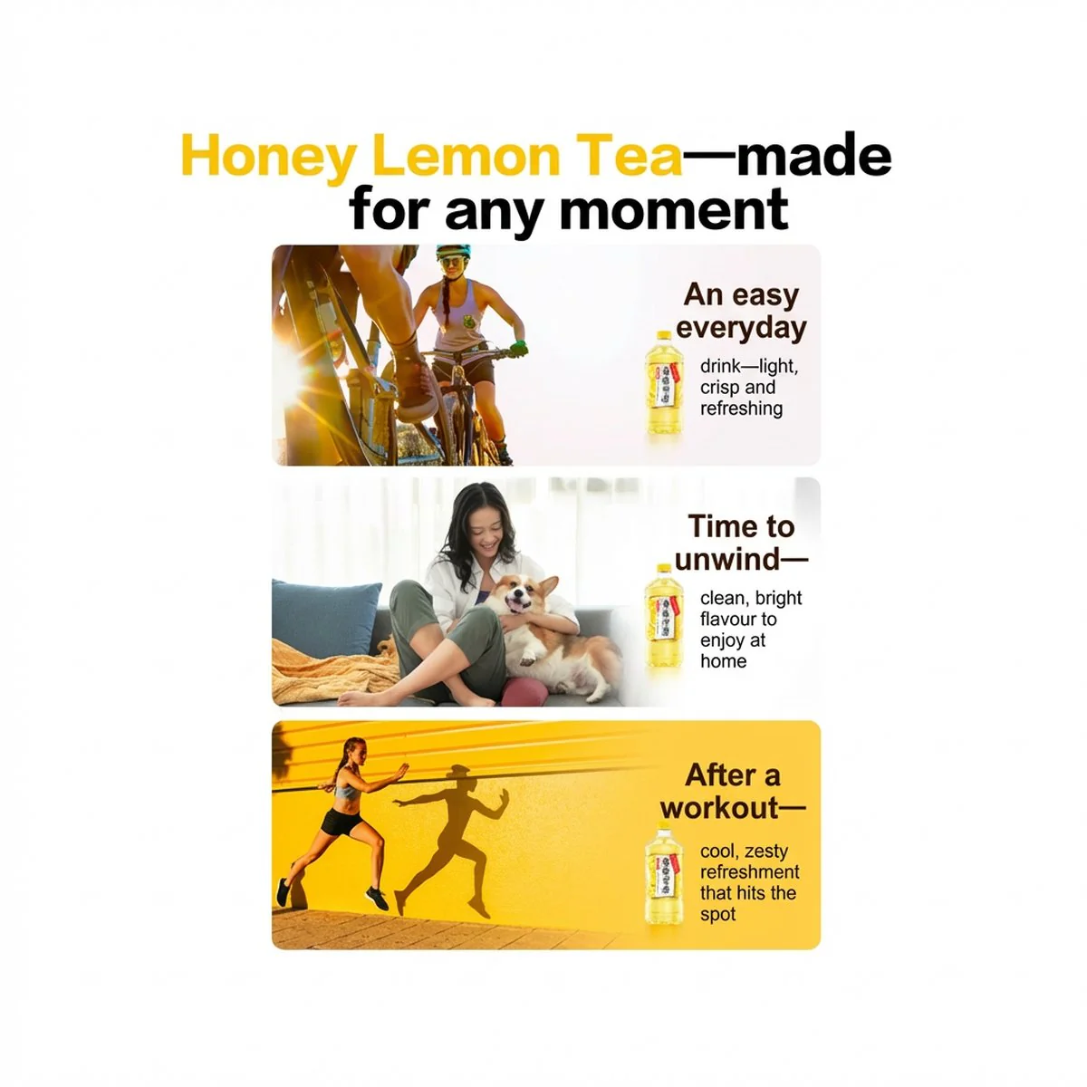 Genki Forest Honey Lemon Tea Drink 900ml – Still Beverage with New Zealand Honey - Image 2