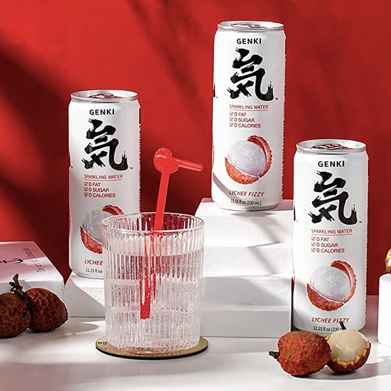 Genki Forest Lychee Flavored Sparkling Water - 330ml, 6 Pack - Image 2