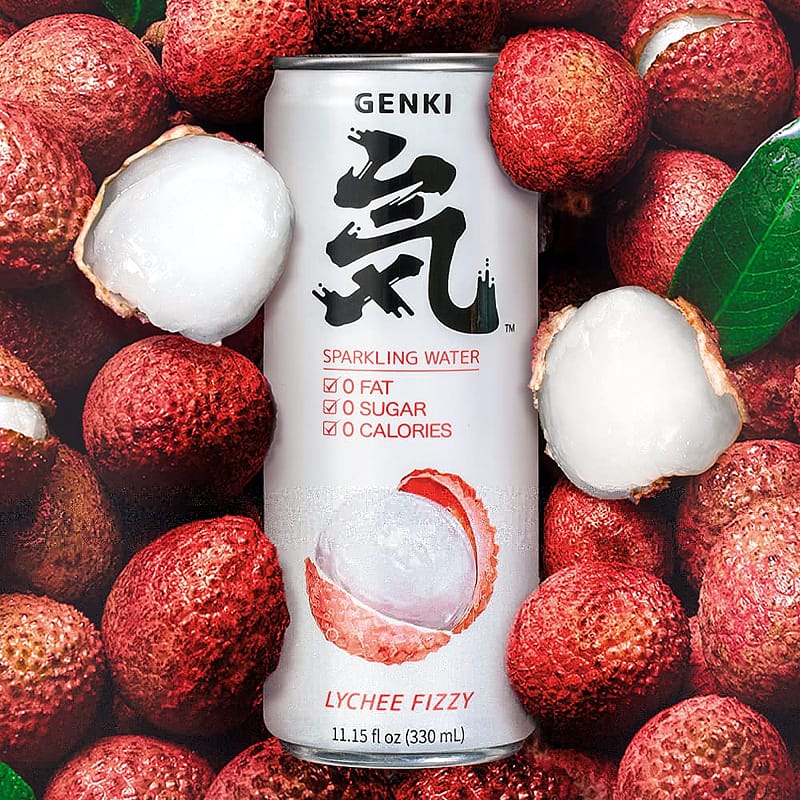 Genki Forest Lychee Flavored Sparkling Water - 330ml, 6 Pack - Image 3