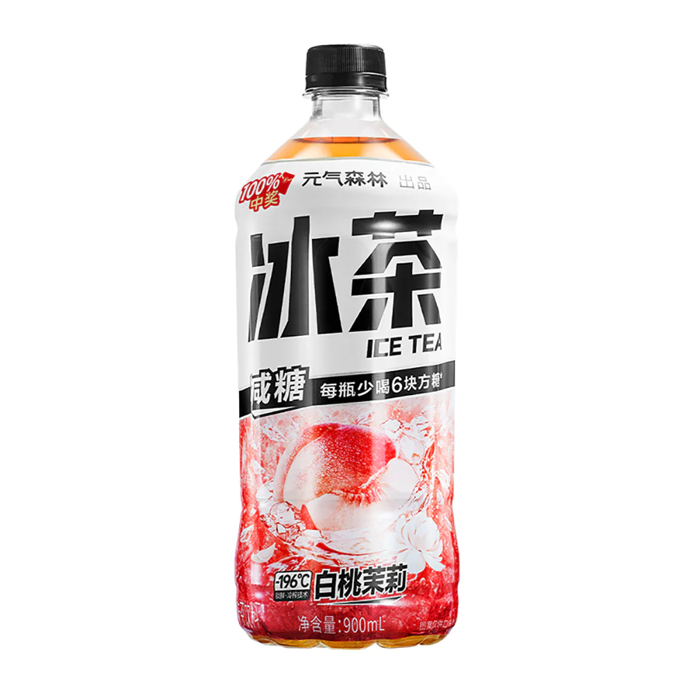 Genki Forest Peach Jasmine Ice Tea - 900ml x 12 Bottles - Image 5