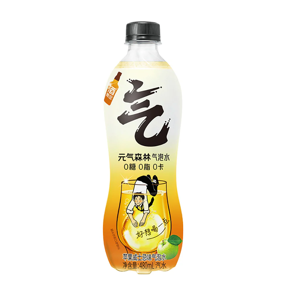 Genki Forest Sparkling Water Apple Whisky Flavor - 480ml x 15 - Image 5