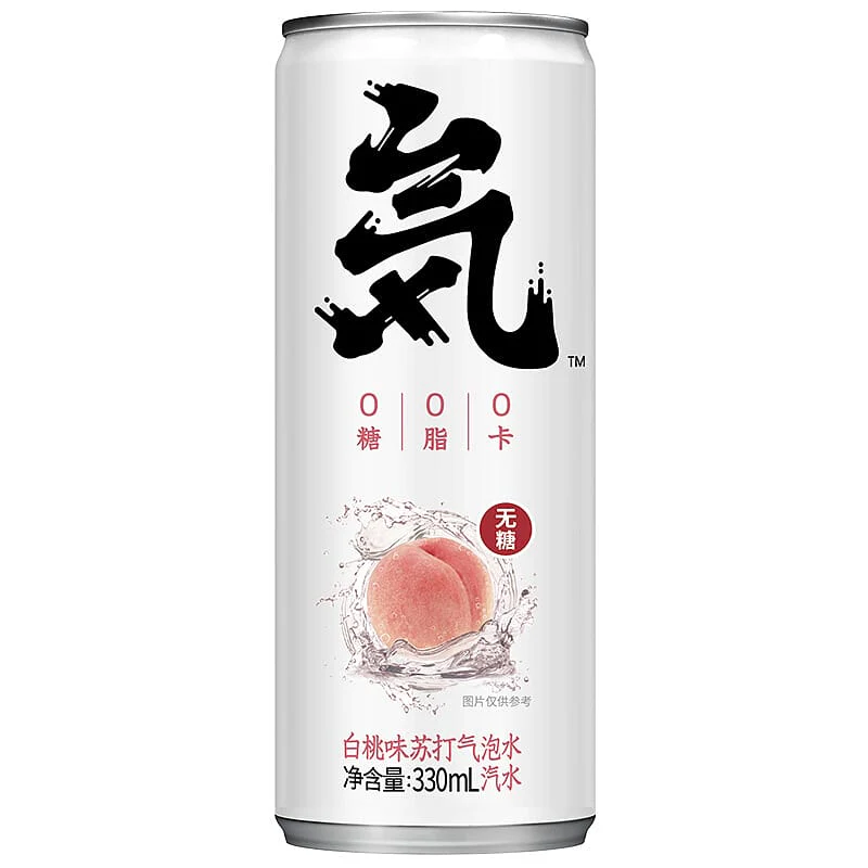 Genki Forest White Peach Sparkling Water - 330ml, 6 Pack - Image 2