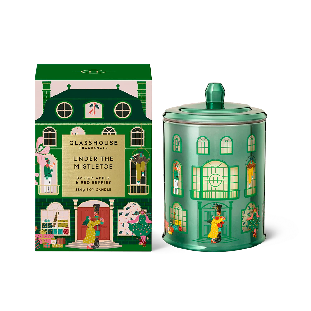 Glasshouse Under the Mistletoe Spiced Apple & Red Berries Soy Candle - 380g