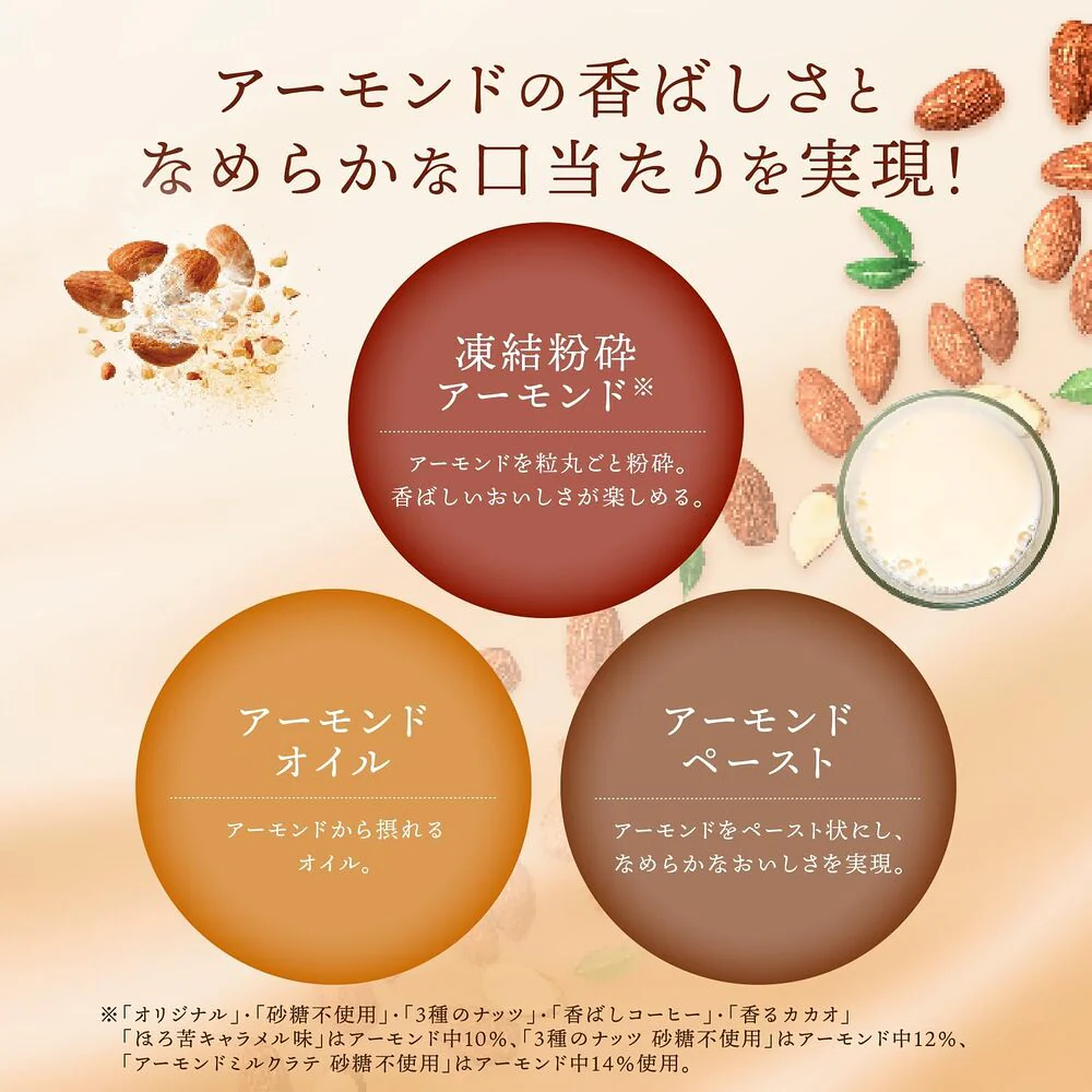 Glico Almond Effect Roasted Coffee Almond Milk Drink 200ml - Almond Milk Coffee Drink - Image 3