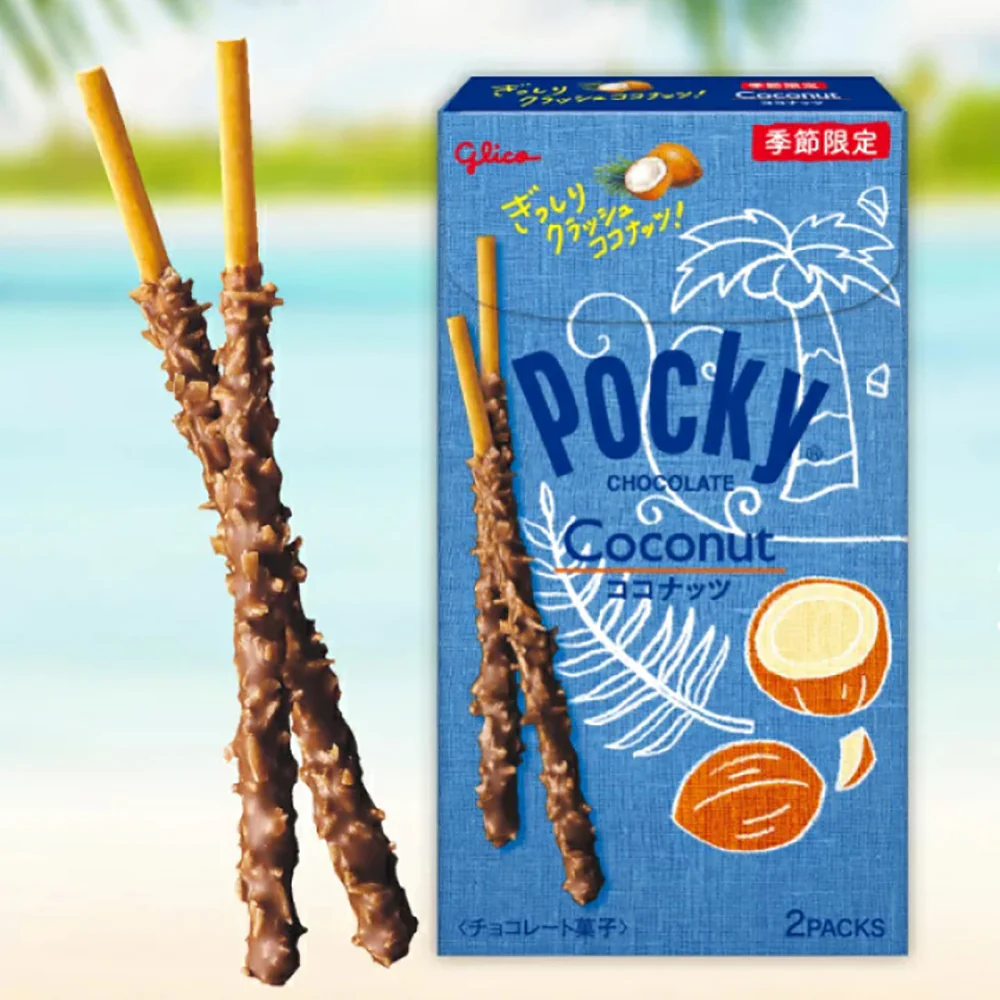 Glico Pocky Limited Edition Coconut Flavor Biscuit Sticks - 2 Packs - Image 2