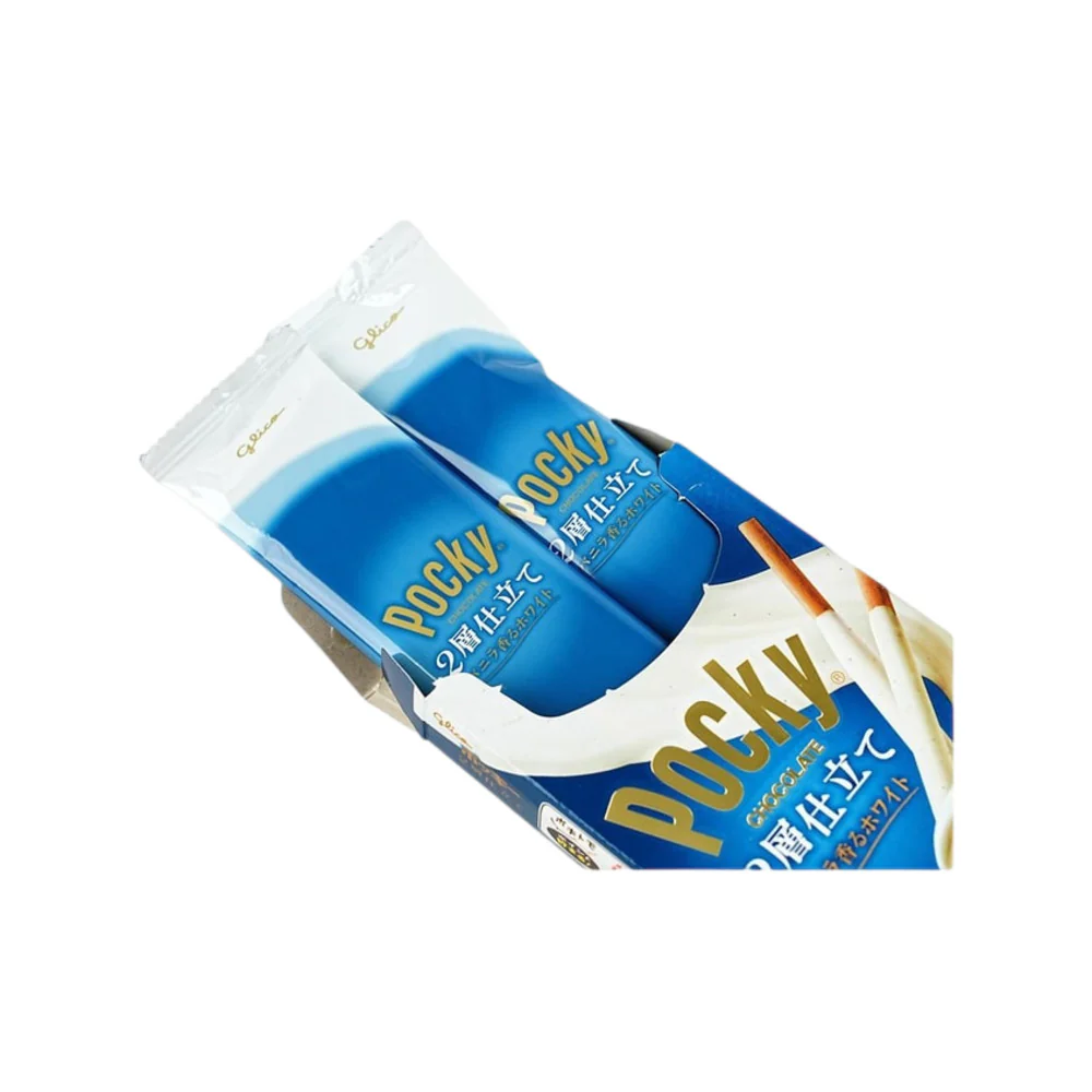 Glico Pocky Vanilla White Chocolate Biscuit Sticks 52g (2 Packs) - Double-Layer Vanilla Coating - Image 2
