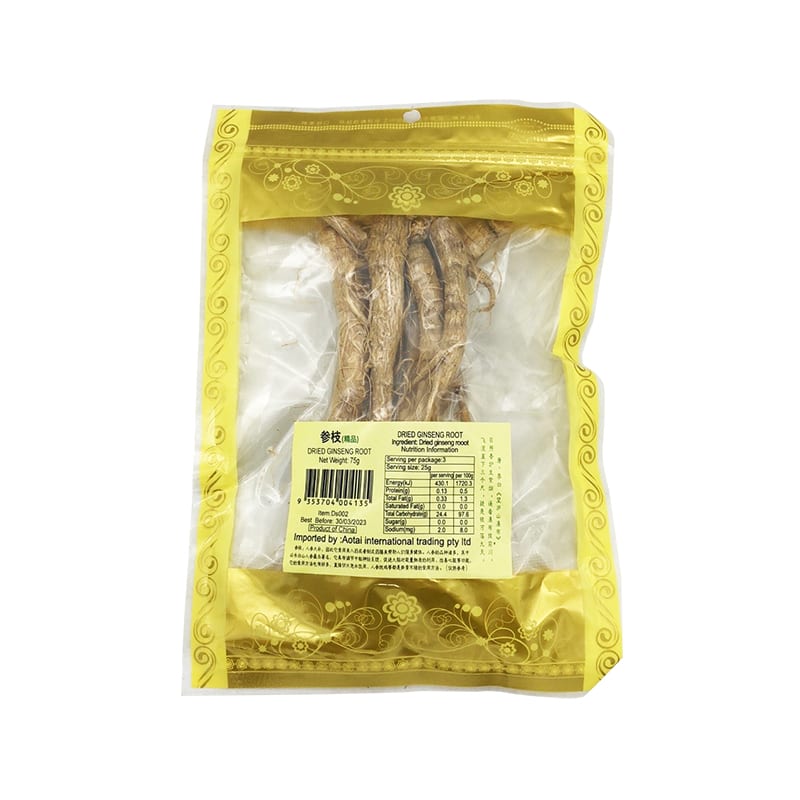 Golden Bag Dried Ginseng Root - 75g