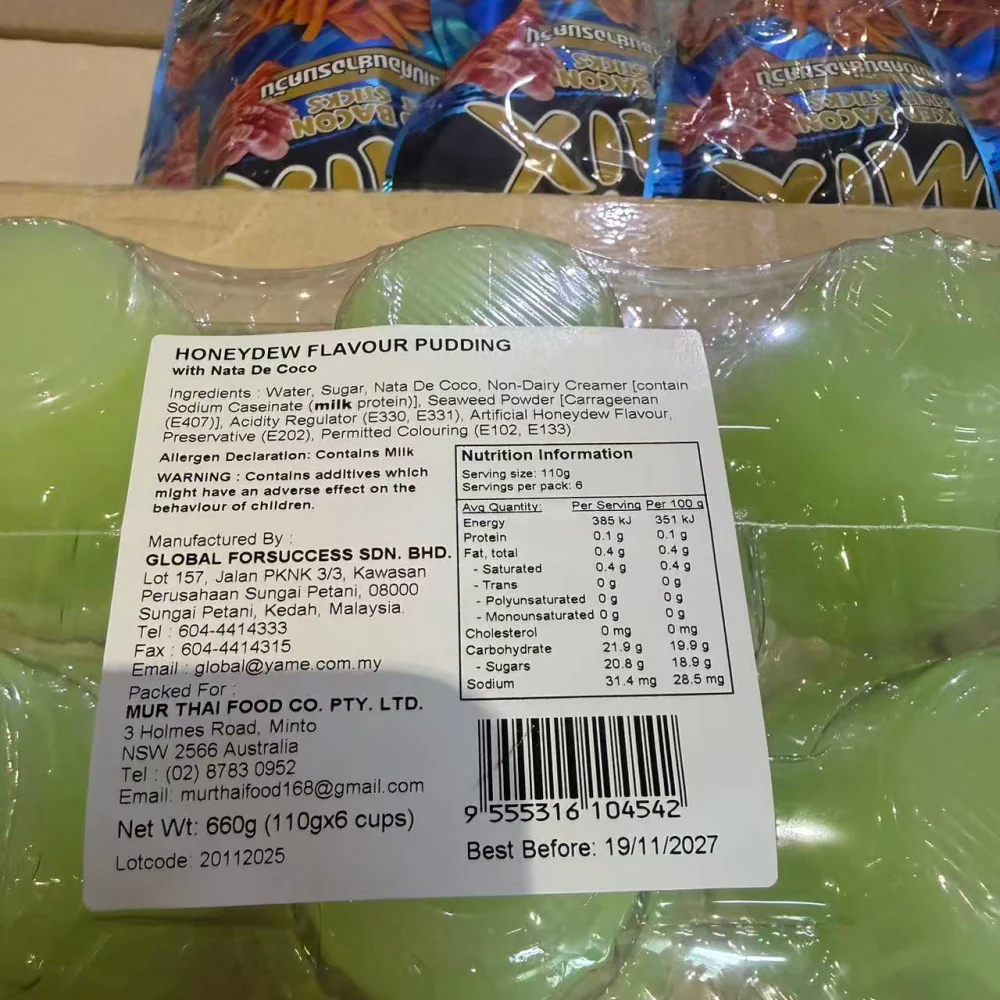 Golden Choice Honeydew Pudding Cups 110g x 6 - Image 2
