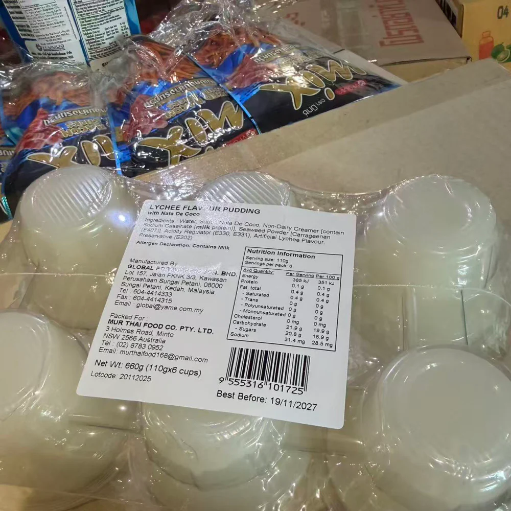 Golden Choice Lychee Pudding 110g x 6 - Image 2