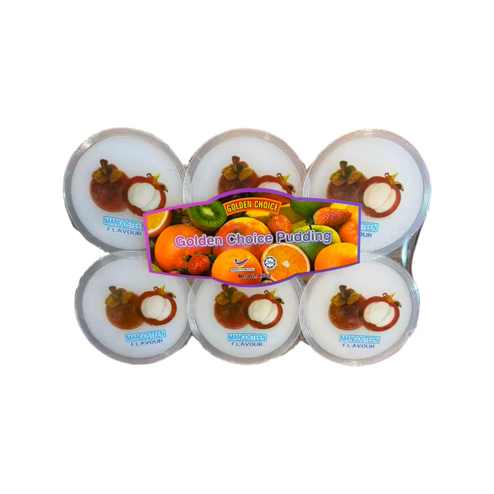 Golden Choice Mangosteen Pudding 110g x 6 Cups - Tropical Jelly Dessert
