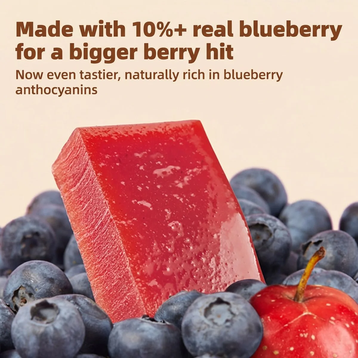 Gongshe Lianmeng Fresh-Steamed Blueberry Hawthorn Jelly Cake 210g - Chinese Hawthorn Fruit Snack - Image 2