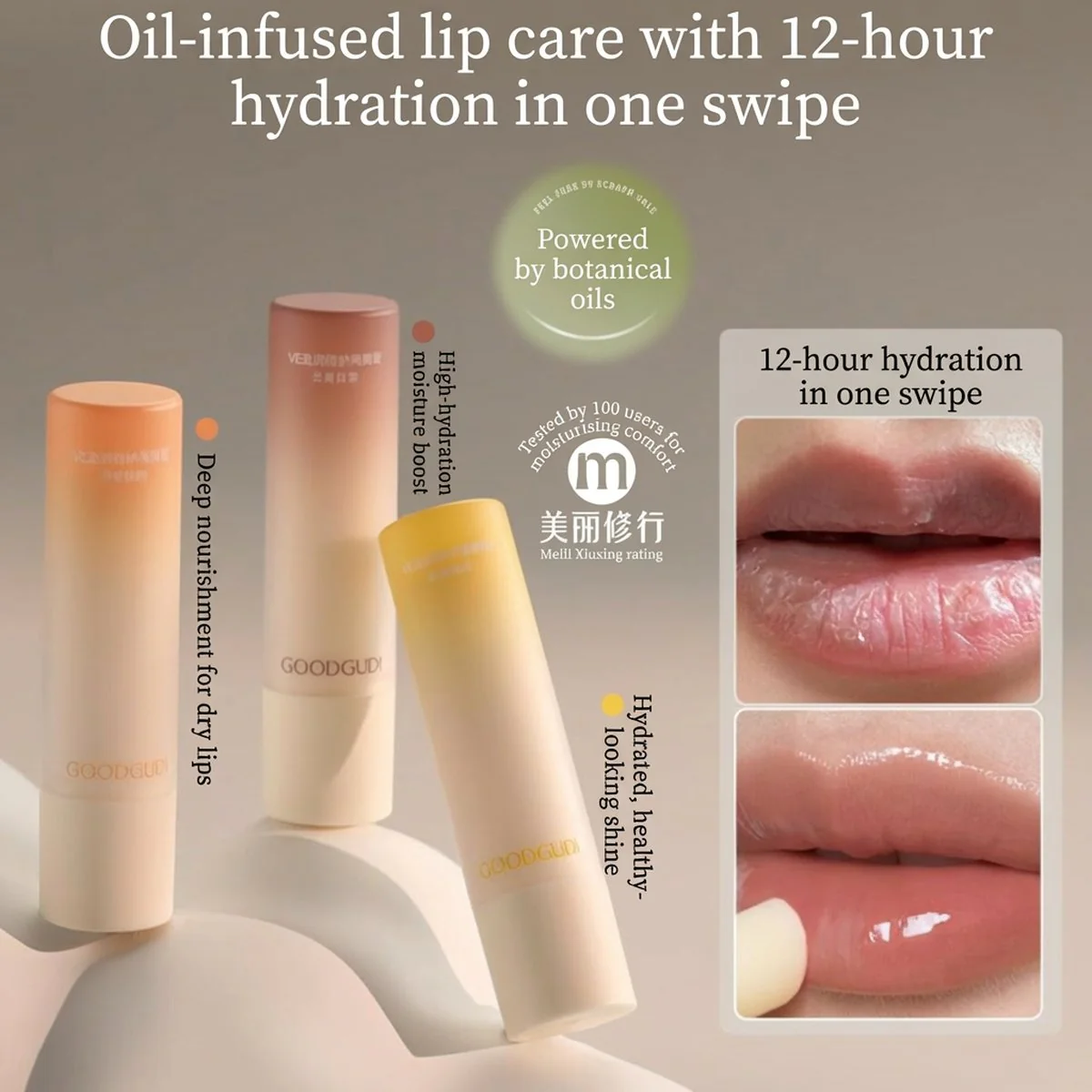Goodgudi Essential Oil Lip Balm - 3.2g (Three Shades Available) - Image 5