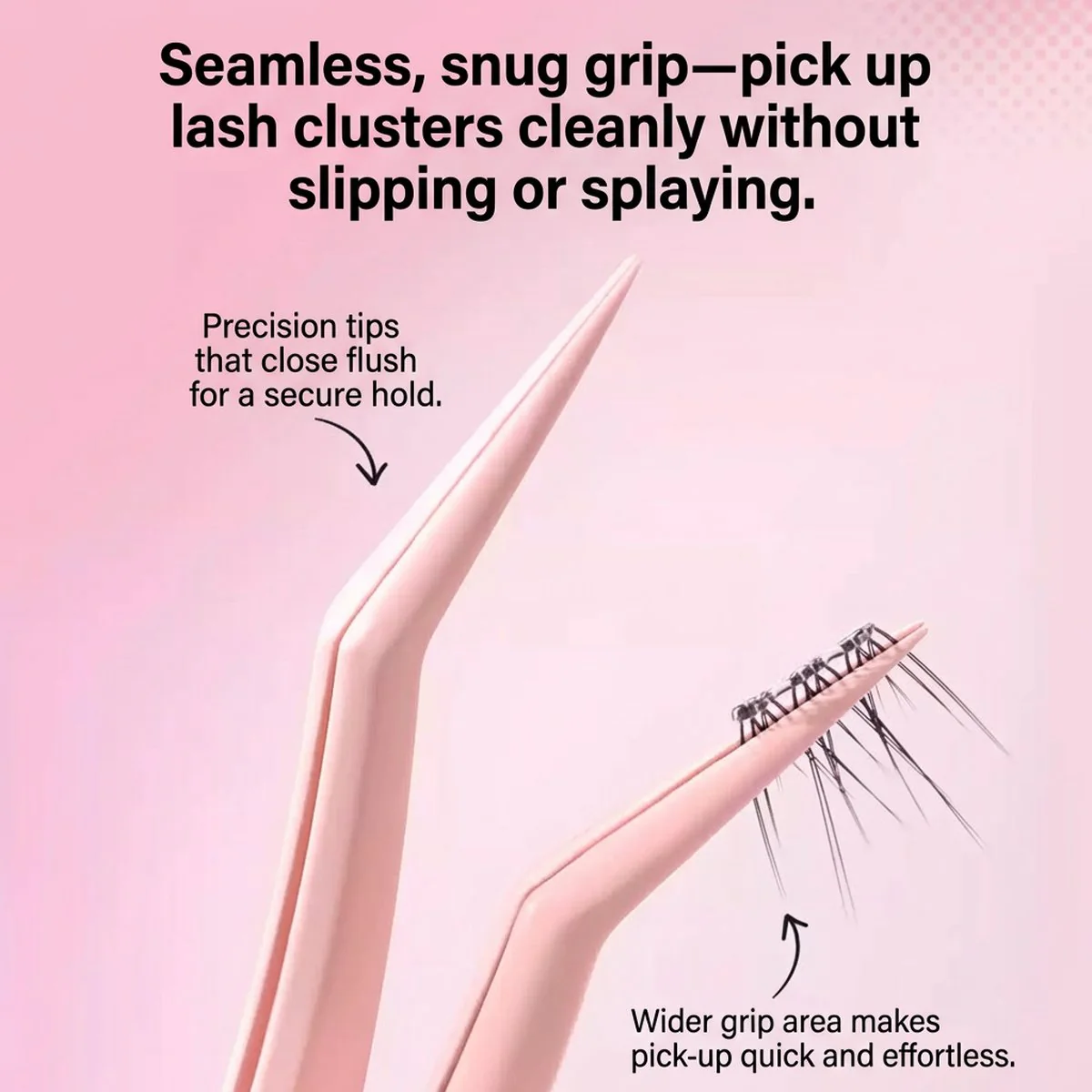 Goodgudi Non‑Stick Eyelash Tweezers with Case – Precision Curved False Lash Applicator (Anti‑Adhesive Nano Coating) - Image 4