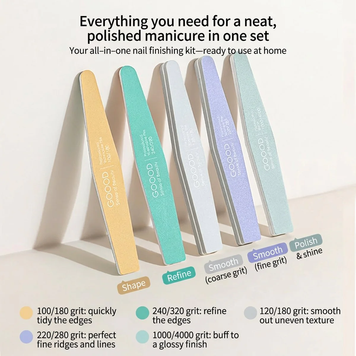 Goodi Nail File Buffing Strip - Green - Image 3