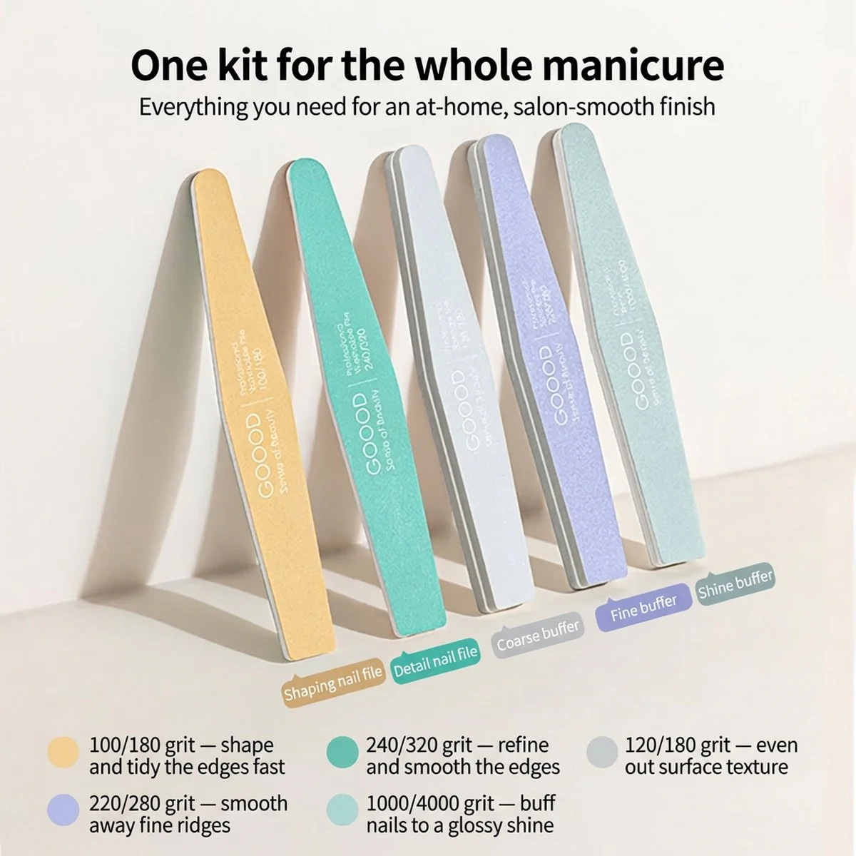 Goood Nail File Emery Board - Orange - Image 4