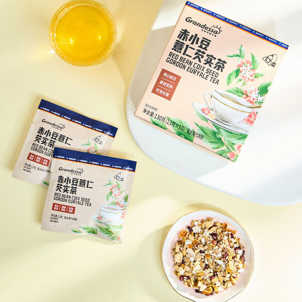 Grandessa Red Bean Coix Seed & Gorgon Euryale Tea 13g x 10 – Limited Import - Image 3