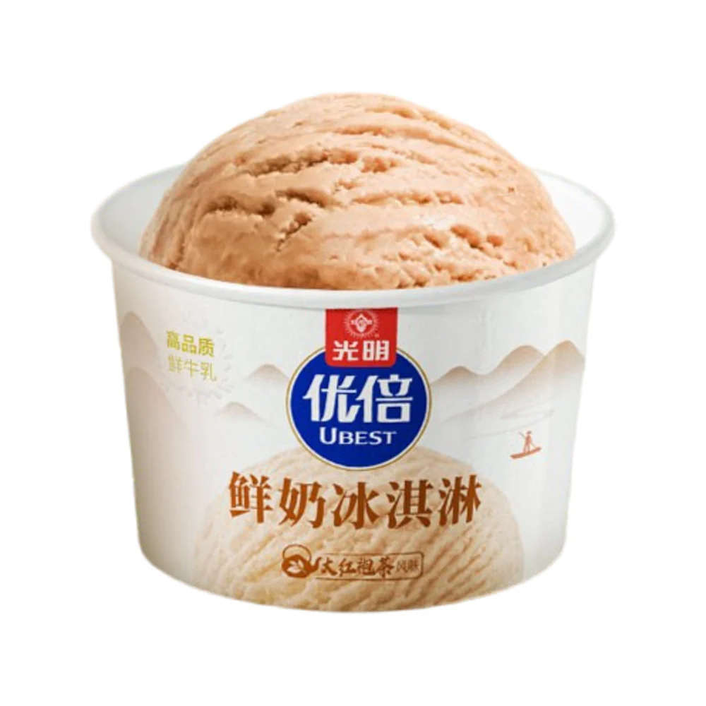 Guangming Ubest Fresh Milk Ice Cream - Original, Longjing, Da Hong Pao, 4 Cups, 360g - Image 3