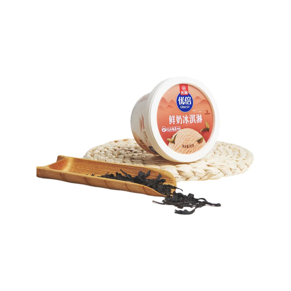 Guangming Ubest Fresh Milk Ice Cream - Original, Longjing, Da Hong Pao, 4 Cups, 360g - Image 4