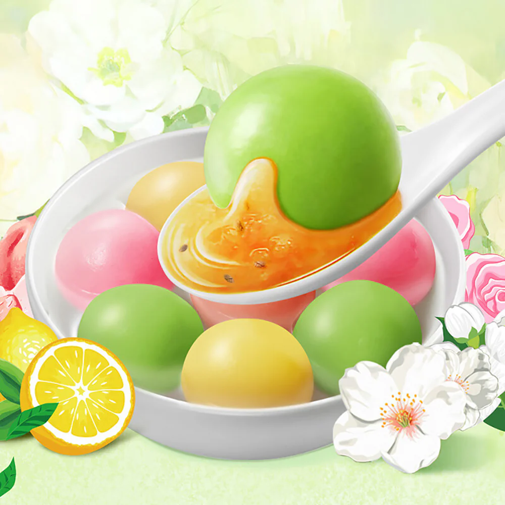Guangzhou Restaurant Frozen Lychee Rose Glutinous Rice Balls - 320g - Image 3