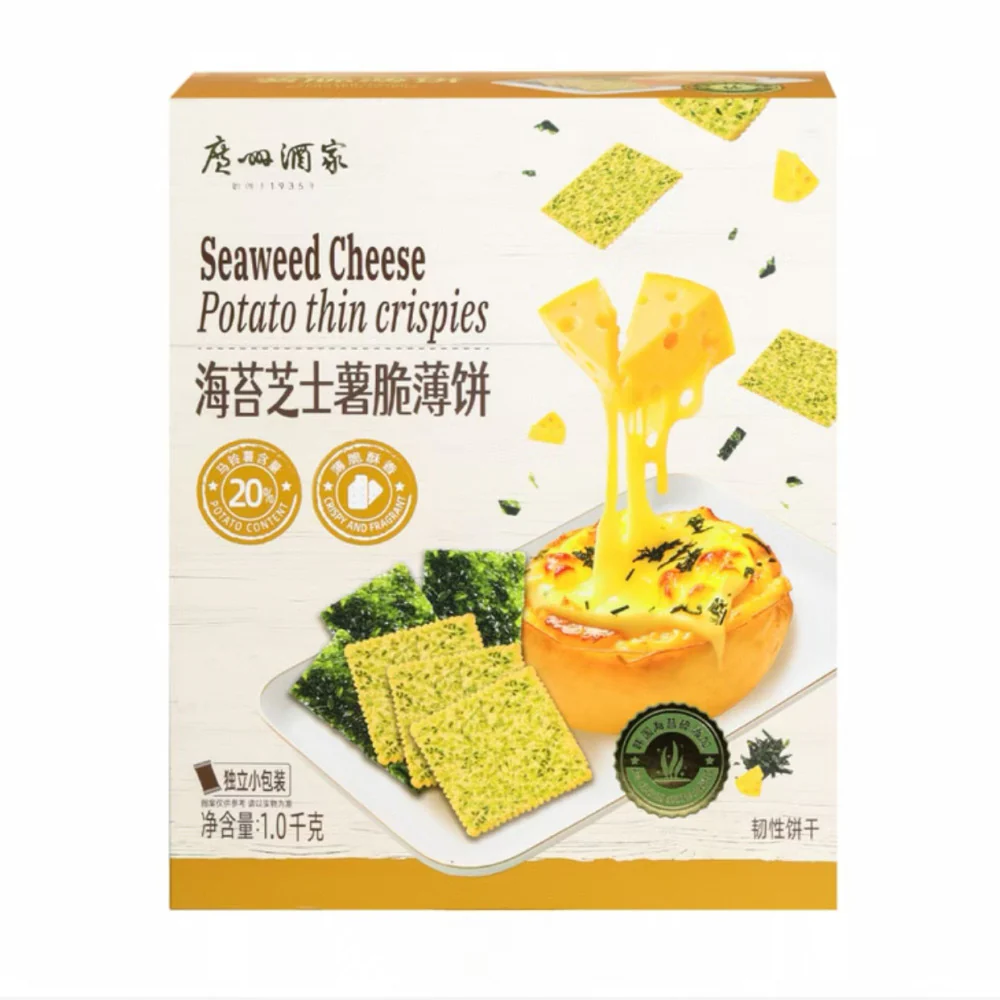 Guangzhou Restaurant Seaweed & Cheese Potato Thin Crackers 1kg – Limited Import