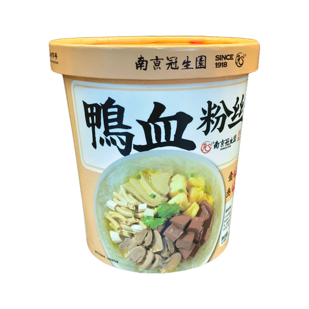 Guanshengyuan Duck Blood Vermicelli Soup (Classic Original) Cup 164g – Instant Nanjing Rice Noodles