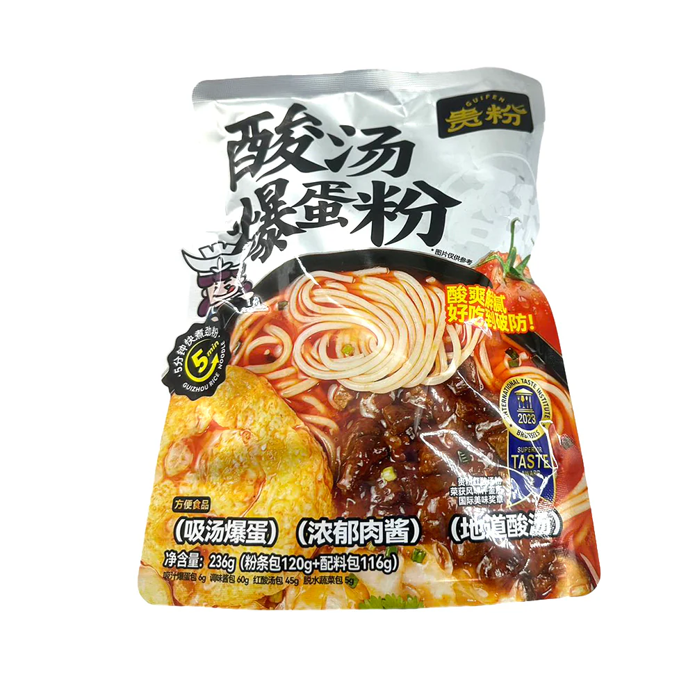 Guifen Sour Soup Egg Explosion Noodles - 236g