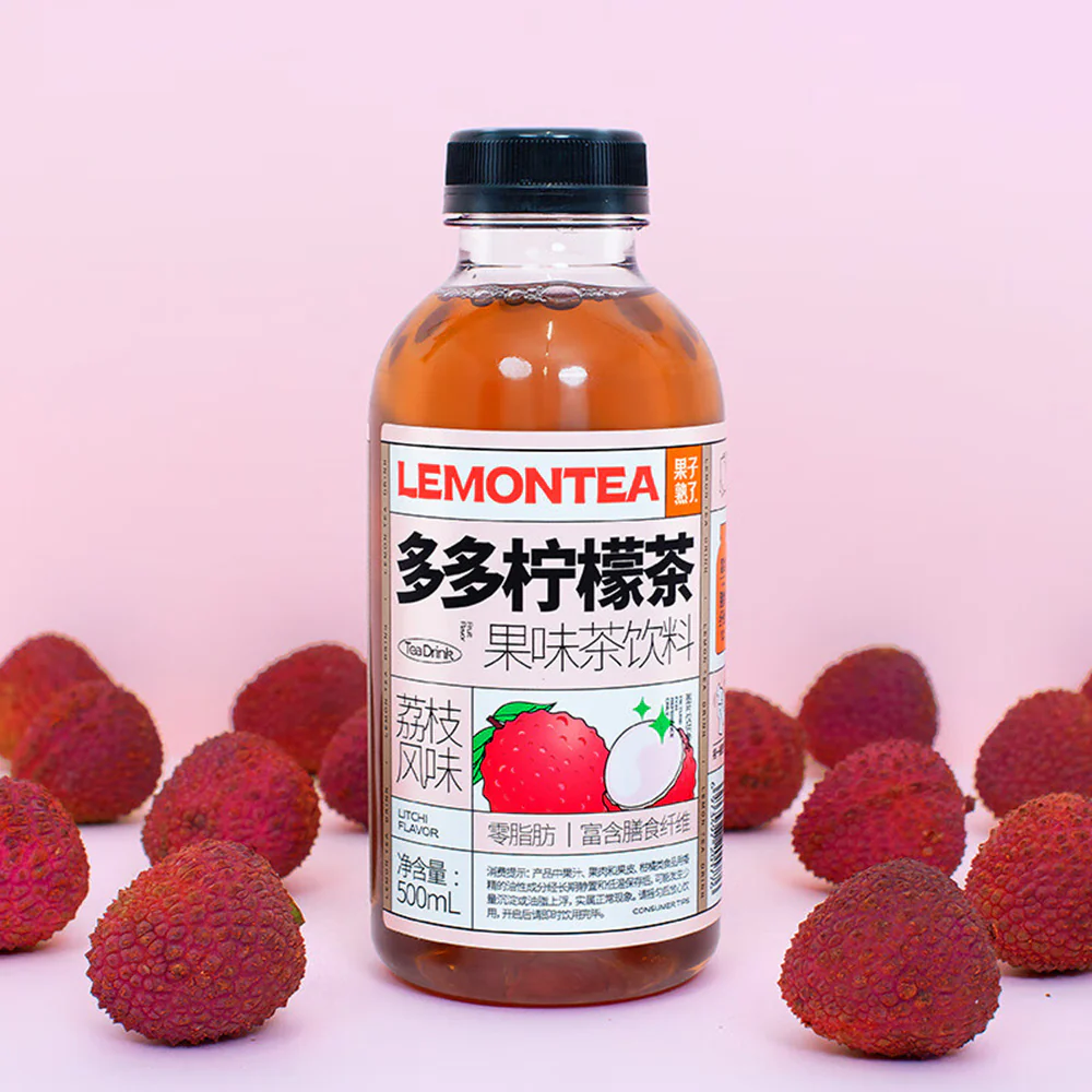 Guozi Shule Duo Duo Lemon Tea Lychee Flavor - 500ml - Image 2