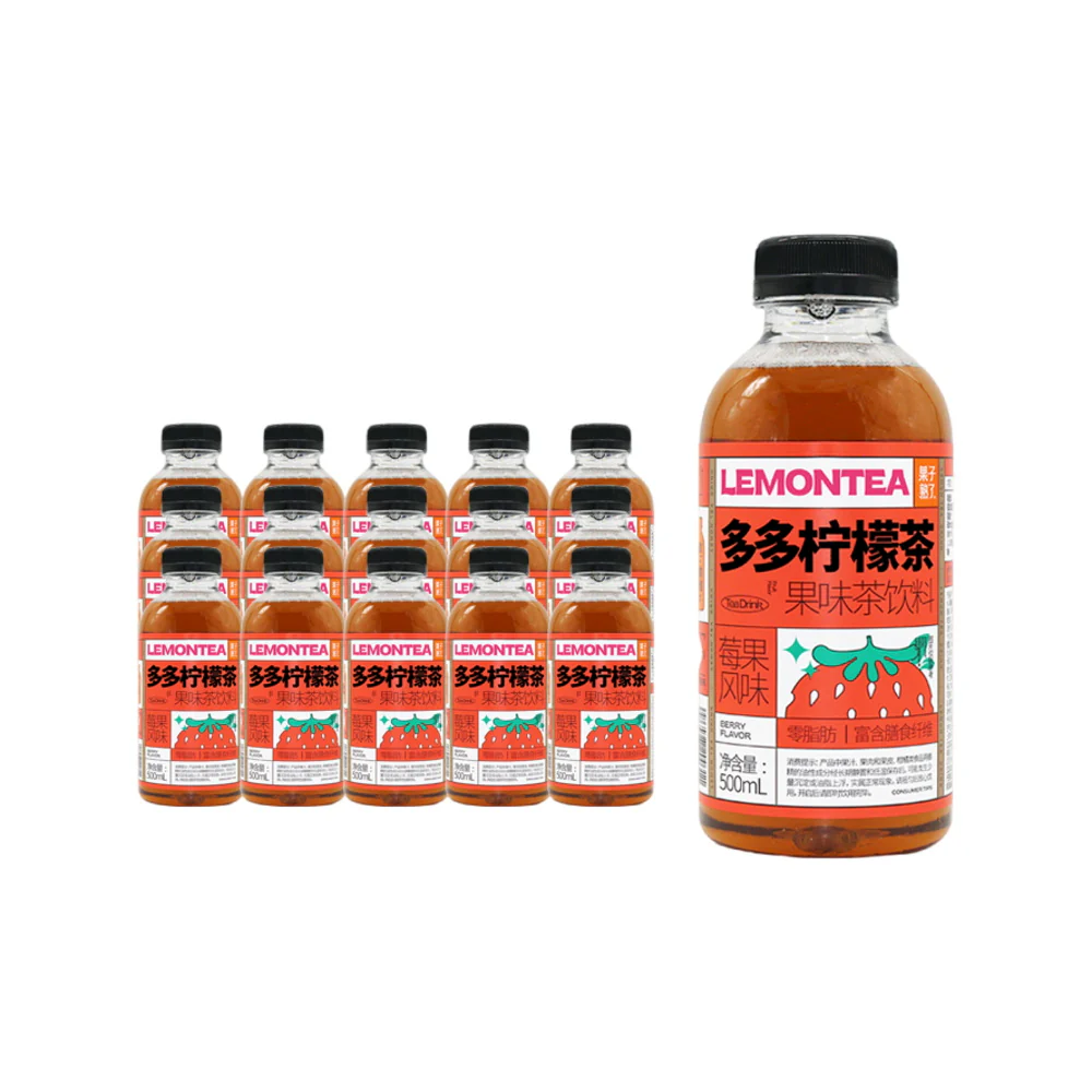Guozi Shule Duoduo Lemon Tea Berry Flavour Drink 500ml x 15 Bottles (Case)