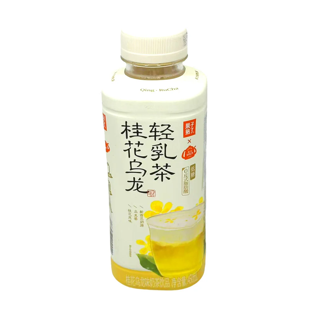 Guozi Shule Osmanthus Oolong Light Milk Tea 450ml - Ready-to-Drink Bottled Milk Tea